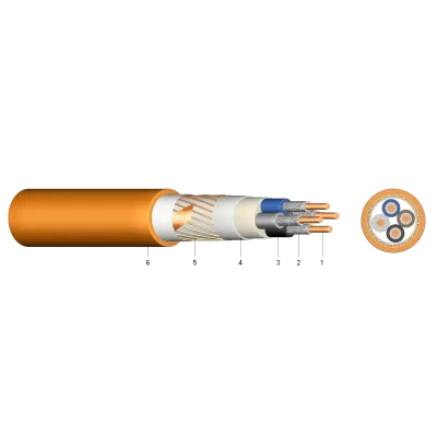 (N)HXCH E90/FE180 3X2,5/2,5  - Cablu cupru cu rezistenta la foc E30-E90 0.6/1KV