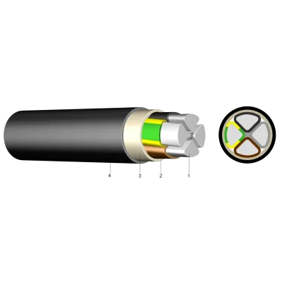 E-AYY-J 4X240 SM BD  - Cablu nearmat aluminiu (0.6/1KV)