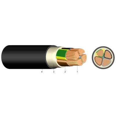 E-YY-J 4X2,5 RE SW  - Cablu cupru 0.6/1KV