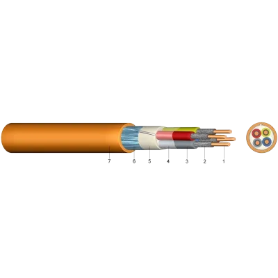 JE-H(ST)H BD E90 ORANGE 2X2X0,8 (drum) - Cablu pentru semnalizare incendiu
