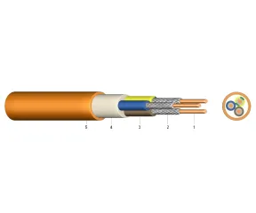 (N)HXH E30/FE180 5X2,5  - Cablu cupru cu rezistenta la foc E30-E90 0.6/1KV