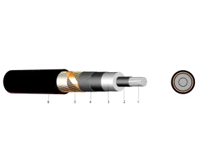 A2XSR2Y 1X150/2512/20KV  - Cablu medie tensiune aluminiu