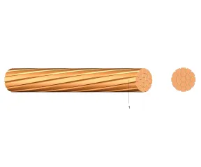 FUNIE CUPRU 1X35 STANATA  CLASA 2 - Funie cupru