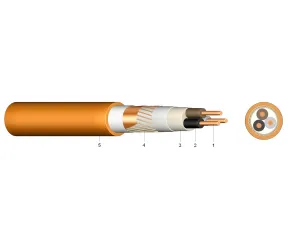 NHXH-OE30/FE180 2X2,5  - Cablu cupru cu rezistenta la foc E30-E90 0.6/1KV