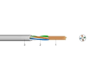 UTPCAT,5E 4X2XAWG24/1,PVCBLUE  - Cablu pentru transmisii de date